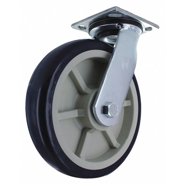Poly Wheel w/Plate Caster, 8