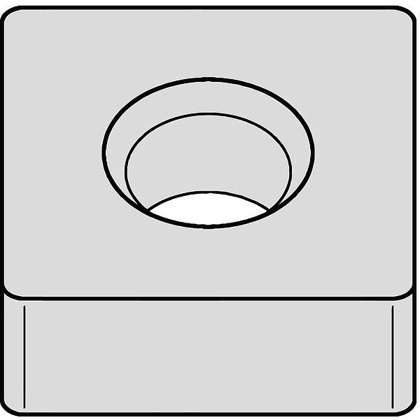 Square Turning Insert, Square, 5/8 in, SNMA, 1/32 in, Carbide