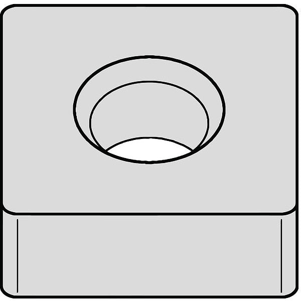 Square Turning Insert, Square, 5/8 in, SNMA, 1/16 in, Carbide