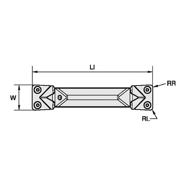 Grooving/Parting Insert, WMT-U-PH, Carbide