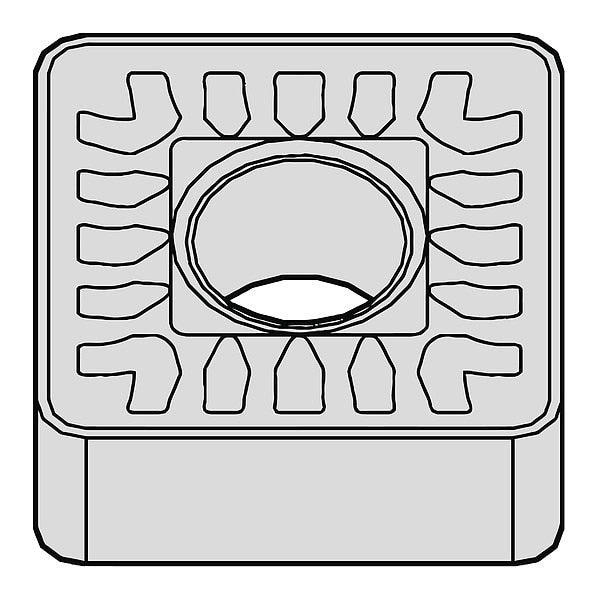 Square Turning Insert, Square, 3/4 in, SNMM, 1/16 in