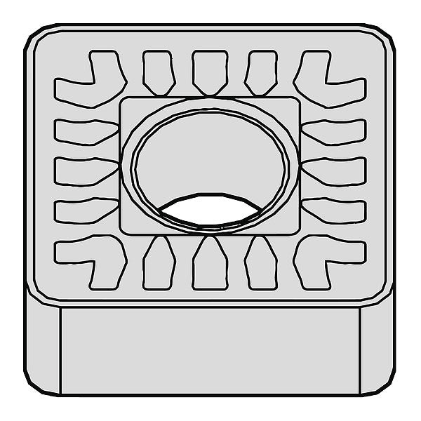 Square Turning Insert, Square, 1 in, SNMM, 3/32 in