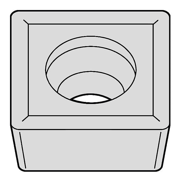 Square Turning Insert, Square, 5/8 in, SCMT, 3/64 in, Carbide