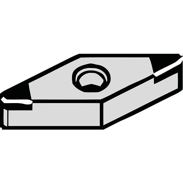 Diamond Turning Insert, Diamond, 3/8 in, VNGA, 35  Degrees, 1/64 in