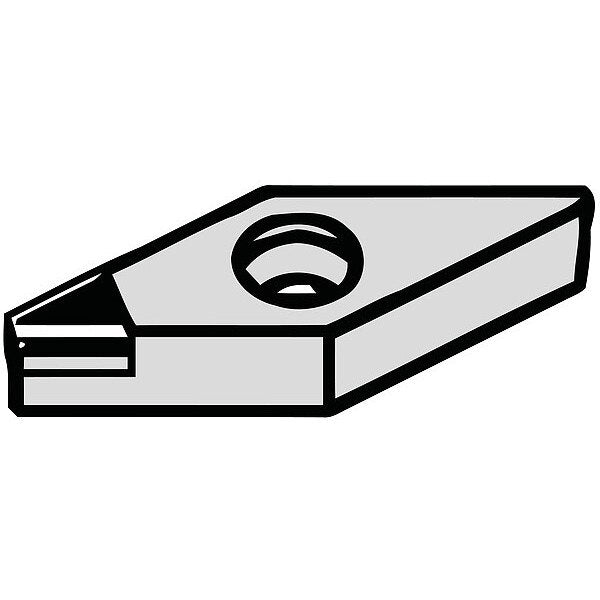 Diamond Turning Insert, Diamond, 1/4 in, VBGW, 35  Degrees, 1/64 in, Diamond