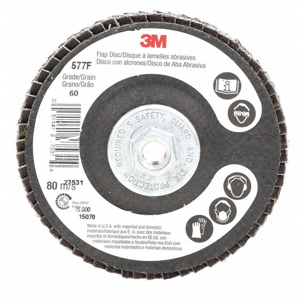 Flap Disc 577F, T29 4inx3/8-24 60 YF-wei