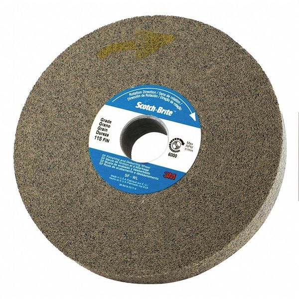 Light Deburring Wheel, 6inx3/8inx1 in 8S