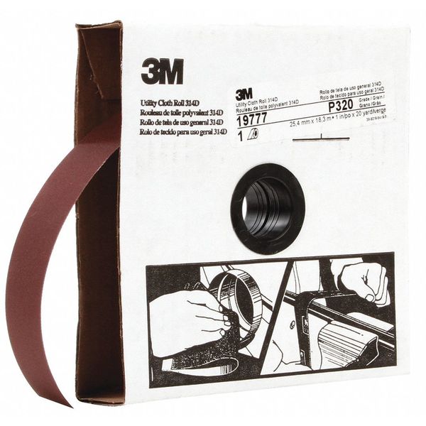 Utility Cloth Roll 314D, 1inx20ydP320 J-