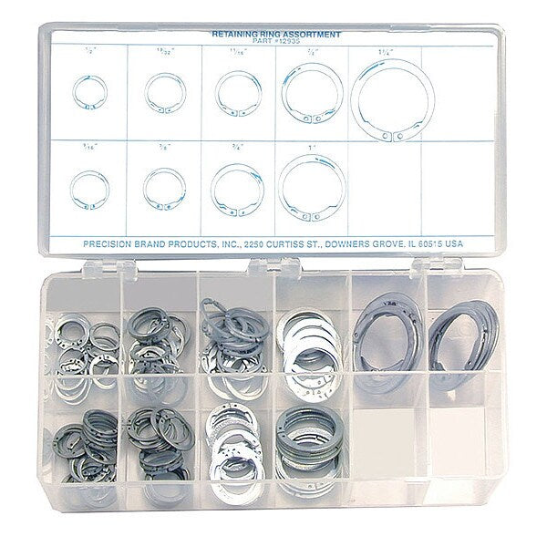 Retainer Ring Assortment, 140 pcs.