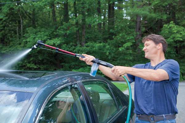 Spray Nozzle, Aluminum, Red, 38 In.