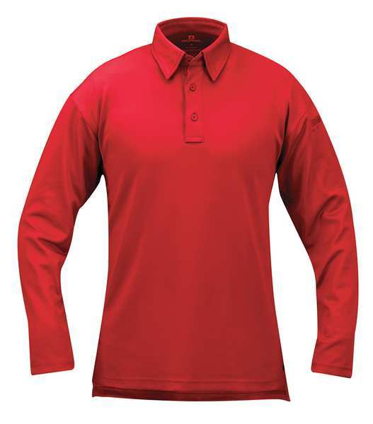 Tactical Polo, S, Long Sleeve, Red