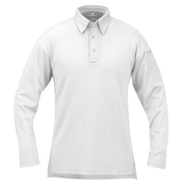 Tactical Polo, 3XL, Long Sleeve, White