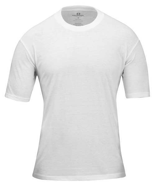 T-Shirt, Mens, XL, White, PK3