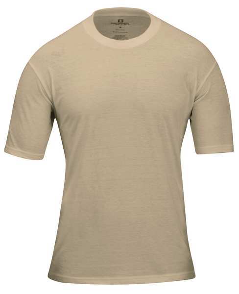 T-Shirt, Mens, XL, Tan, PK3