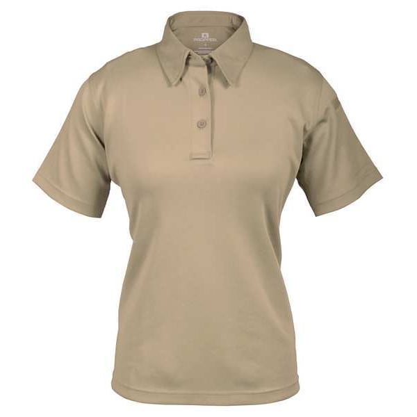 Tactical Polo, XL, Short Sleeve, Silver Tan