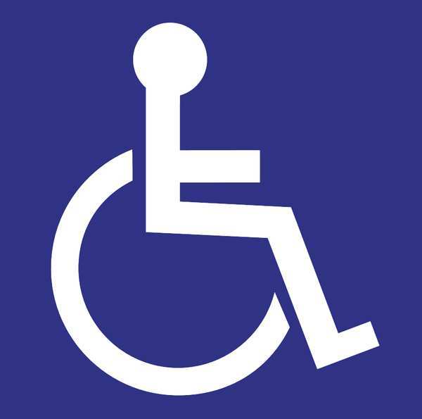Handicap Labels, 6 In H x 6 In W, PK2, 2712