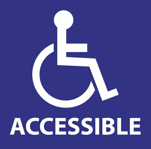 Handicap Window Decals, 6H x 6W, PK2, 2715