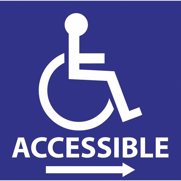 Handicap Window Decals, 6H x 6W, PK2, 2717