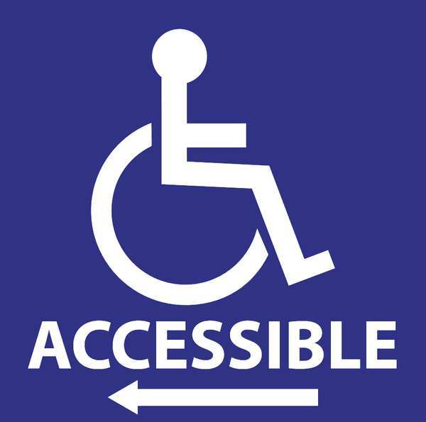 Handicap Labels, 6 In H x 6 In W, PK2, 2718