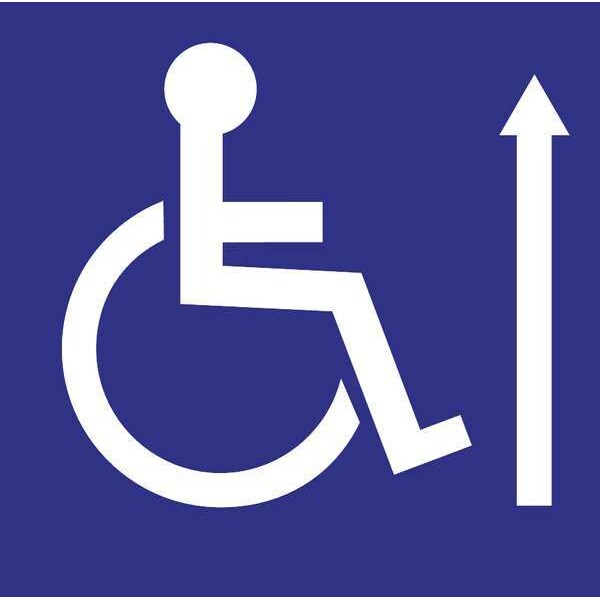 Handicap Labels, 6 In H x 6 In W, PK2, 2720