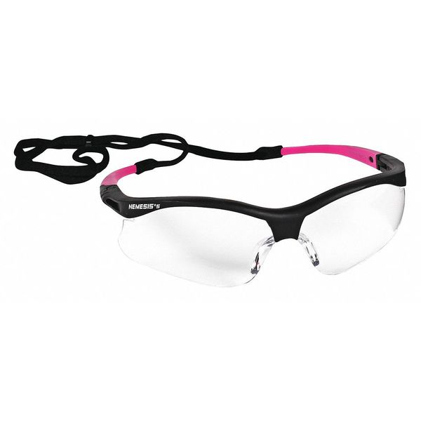 Safety Glasses, Wraparound Clear Polycarbonate Lens, Anti-Fog, Scratch-Resistant