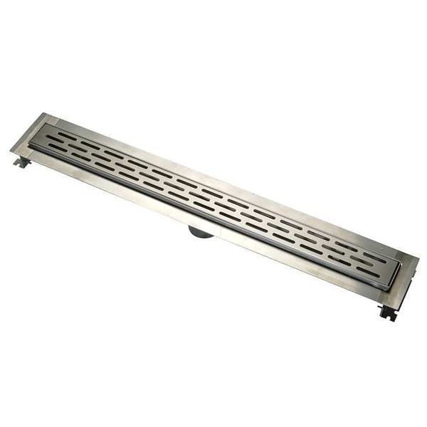 Shower Drain, Linear, Stnlss Steel, 36in L