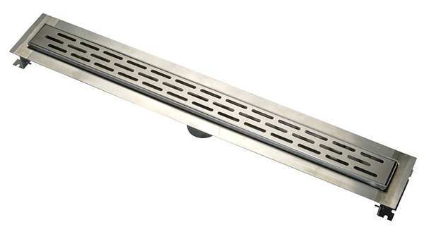 Shower Drain, Linear, Stnlss Steel, 48in L