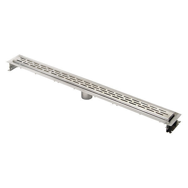 Shower Drain, Linear, Stnlss Steel, 40in L