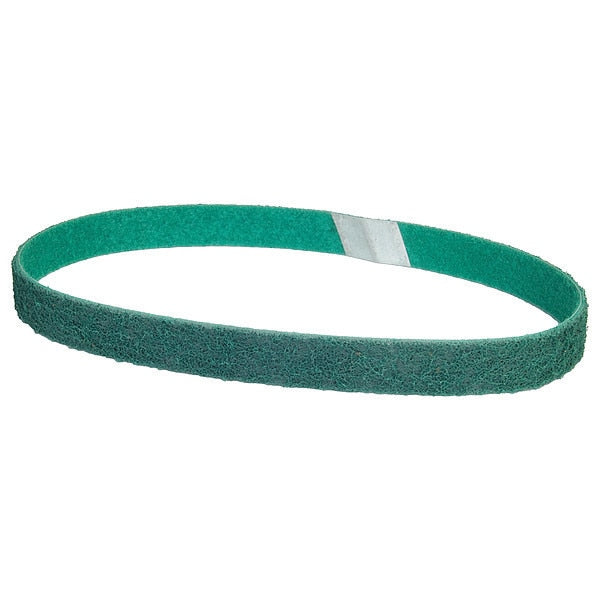 Sanding Belt, 1 in W, 30 in L, Non-Woven, Aluminum Oxide, 220 Grit, Very Fine, Rapid Prep, Green