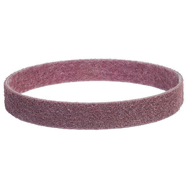 Sanding Belt, 1 in W, 21 in L, Non-Woven, Aluminum Oxide, 150 Grit, Fine, Rapid Prep, Maroon