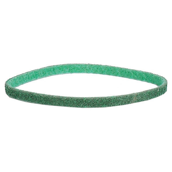 Sanding Belt, 1/2 in W, 12 in L, Non-Woven, Aluminum Oxide, 220 Grit, Very Fine, Rapid Prep, Green