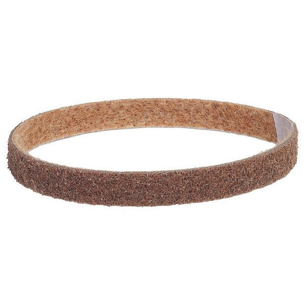 Sanding Belt, 3/4 in W, 20 1/2 in L, Non-Woven, Aluminum Oxide, 80 Grit, Medium, Rapid Prep, Brown