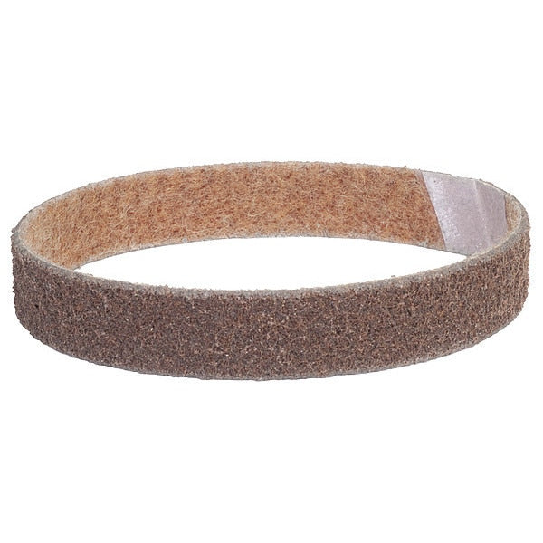 Sanding Belt, 1 in W, 18 in L, Non-Woven, Aluminum Oxide, 80 Grit, Medium, Rapid Prep, Brown