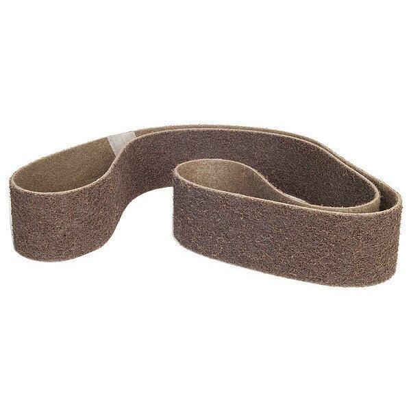 Sanding Belt, 3 in W, 80 in L, Non-Woven, Aluminum Oxide, 80 Grit, Medium, Rapid Prep, Brown