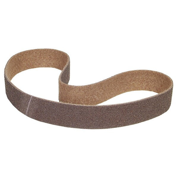Sanding Belt, 2 1/2 in W, 60 in L, Non-Woven, Aluminum Oxide, 80 Grit, Medium, Rapid Prep, Brown
