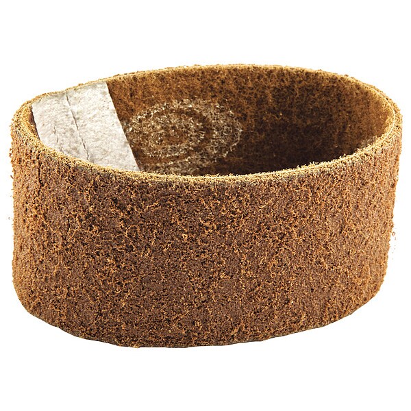 Sanding Belt, 2 3/4 in W, 15 1/2 in L, Non-Woven, Aluminum Oxide, 80 Grit, Medium, Brown