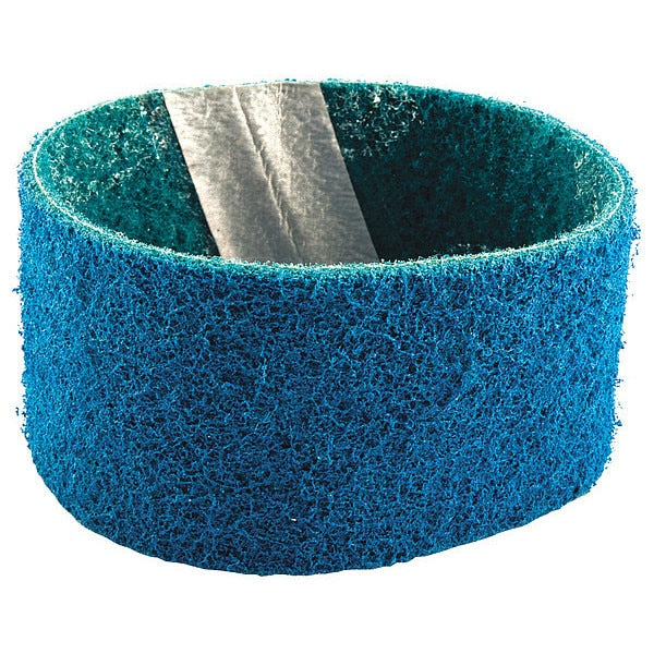 Sanding Belt, 2 3/4 in W, 15 1/2 in L, Non-Woven, Aluminum Oxide, 360 Grit, Very Fine, Blue
