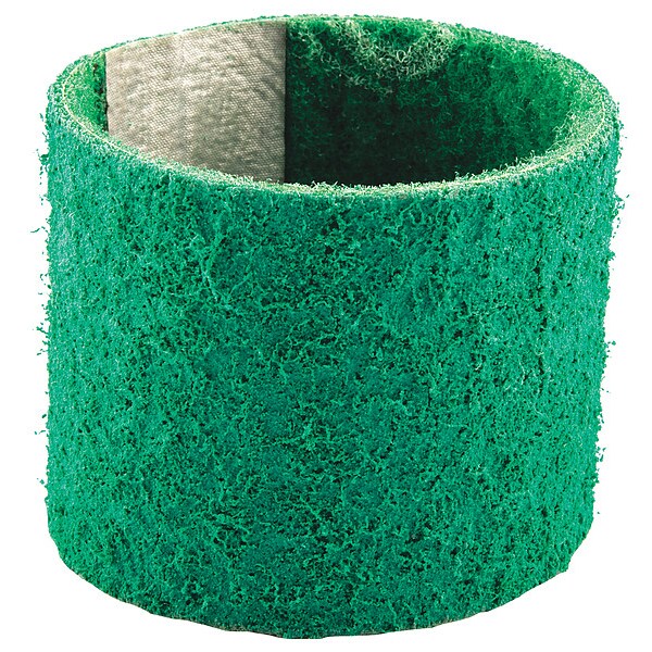 Sanding Belt, 3 in W, 10 11/16 in L, Non-Woven, Aluminum Oxide, 220 Grit, Very Fine, Green