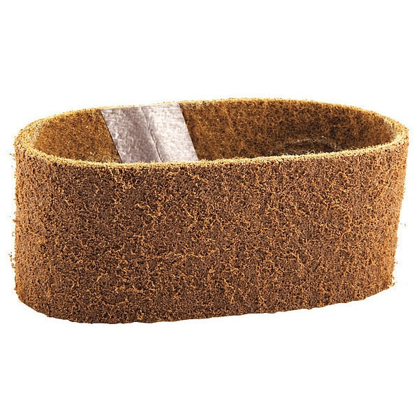 Sanding Belt, 3 in W, 18 in L, Non-Woven, Aluminum Oxide, 80 Grit, Medium, Vortex Rapid Prep, Brown