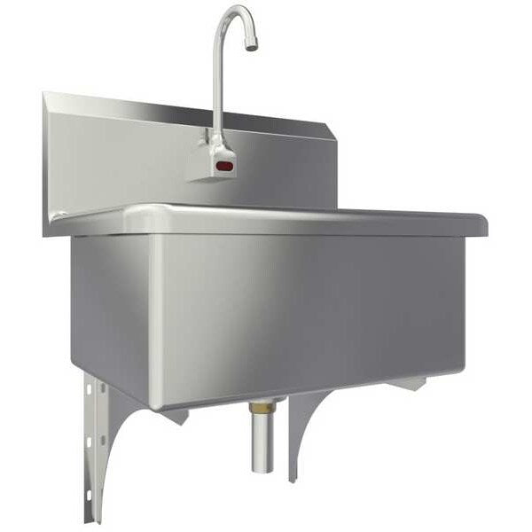 20 in W x 25 in L x 18 1/2 in H, Wall Mount, Scrub Sink