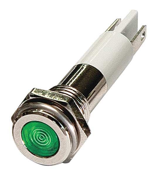 Flat Indicator Light, Green, 24VDC