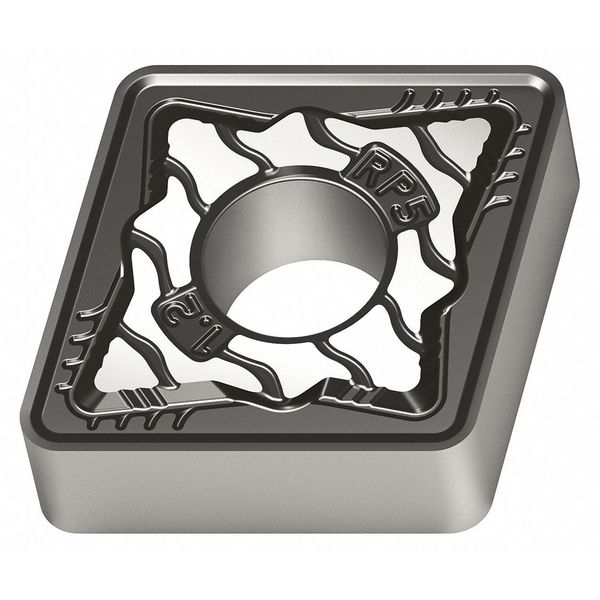 Diamond Turning Insert, Diamond, 1/2 in, CNMG, 80  Degrees, 3/64 in, Carbide