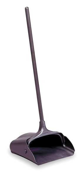 Long Handled Dust Pan with Wheels, Blk, PP