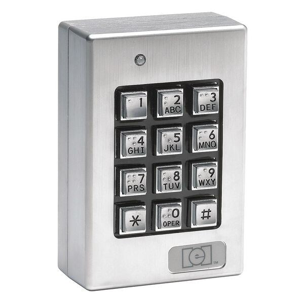 Access Keypad Weatherizd, 3inW, Gray/Black