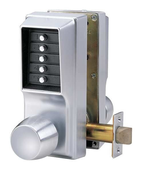 PushButton Lockset, Nonhanded, SatinChrome