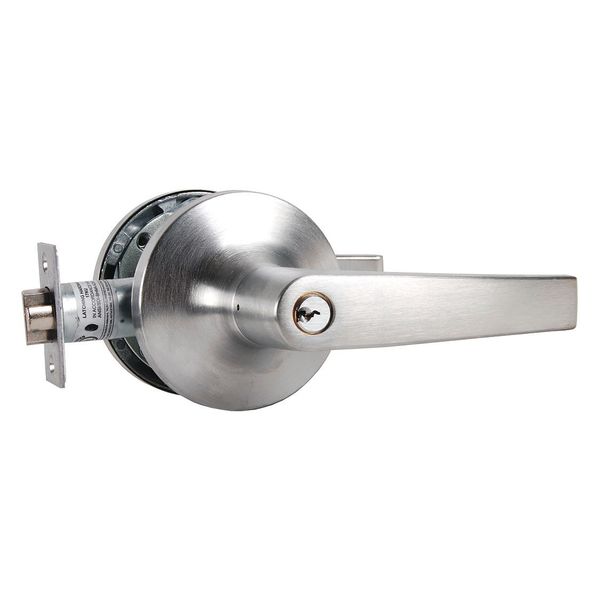Grade 1 cyl lever latchset. Satin Chrome