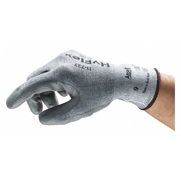 Hyflex Cut-Resistant Coated Gloves, A2 Cut Level, Polyurethane, Medium (Size 8), 1 Pair