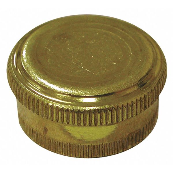 Brass Garden Hose Cap, Washr, No Lead, 3/4