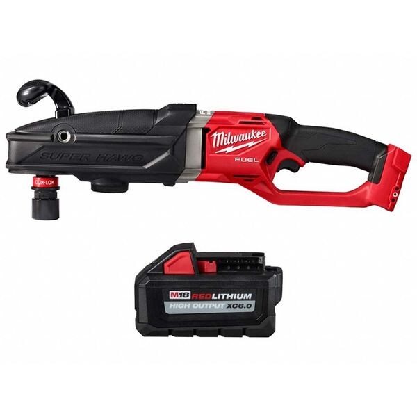 Drill and Battery, 18V DC, 1,550 RPM