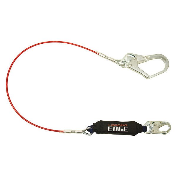 Shock Absorbing Lanyard, 6 ft., 310 lb. Weight Capacity, Red